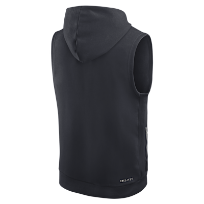 Sudadera con gorro sin cierre sin mangas Nike Dri-FIT de la NFL para hombre Miami Dolphins Rivalries Collection Sideline