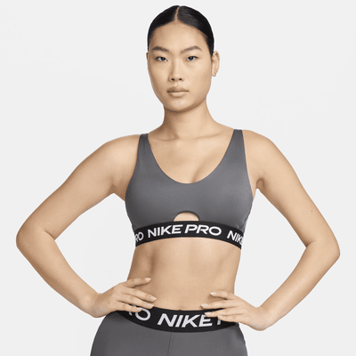 Nike Pro Indy Plunge gepolsterter Sport-BH mit mittlerem Halt