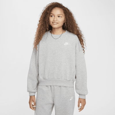 Nike Sportswear Club Fleece Girls' Boxy Crew-Neck Sweatshirt