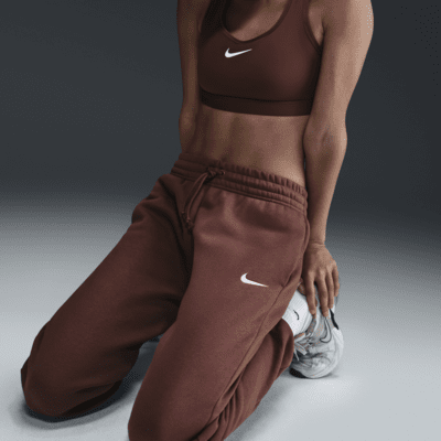 Pants de entrenamiento de tiro medio para mujer Nike Sportswear Phoenix Fleece