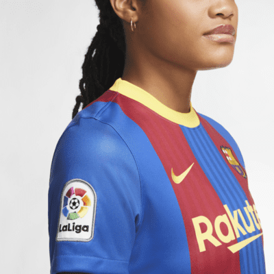 Nike Womens FC Barcelona 20 /21 Evergreen Crest Shirt - Red S