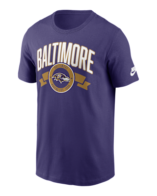 Мужская футболка Baltimore Ravens Rewind Front And Back Hit Essential Nike NFL