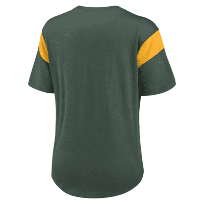 Nike Women's Fashion (NFL Green Bay Packers) High-Hip T-Shirt in Brown, Size: Xs | NKZZ097K7T-06V