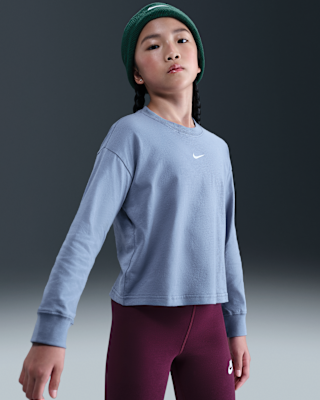 Детская футболка Nike Sportswear Essential Big Kids' (Girls') Long-Sleeve