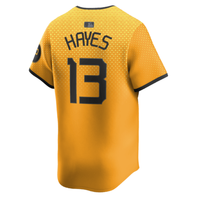 Jersey Nike Dri-FIT ADV de la MLB Limited para hombre Ke'Bryan Hayes Pittsburgh Pirates City Connect