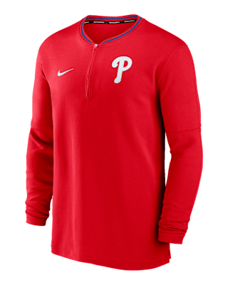 Мужские  Philadelphia Phillies Authentic Collection Nike Dri-FIT MLB 1/2-Zip Long-Sleeve Top