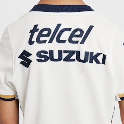 Kit de 3 piezas de fútbol Nike Replica para niños talla pequeña Pumas UNAM 2025/26 Stadium Home