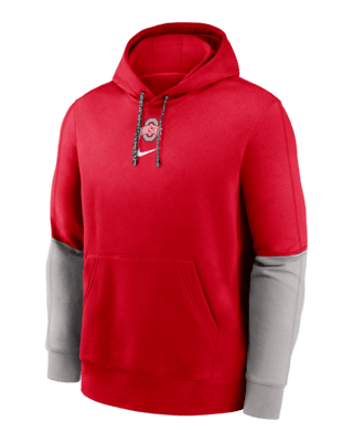 Мужское худи Ohio State Buckeyes Sideline Team Issue Club Nike College Pullover Hoodie