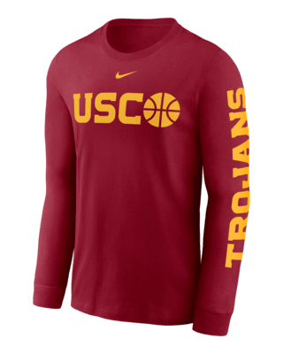 Мужская футболка USC Trojans Basketball Icon Nike College Long-Sleeve для баскетбола