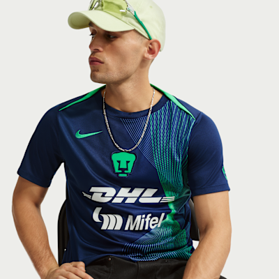 Playera de fútbol para antes del partido Nike Dri-FIT para hombre Pumas UNAM Academy Pro