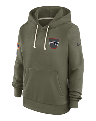 Женское худи New England Patriots Salute to Service Sideline Nike Dri-FIT NFL Pullover Hoodie
