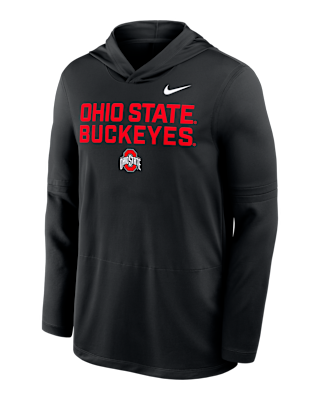 Мужские  Ohio State Sideline Nike Dri-FIT College Long-Sleeve Hooded Top