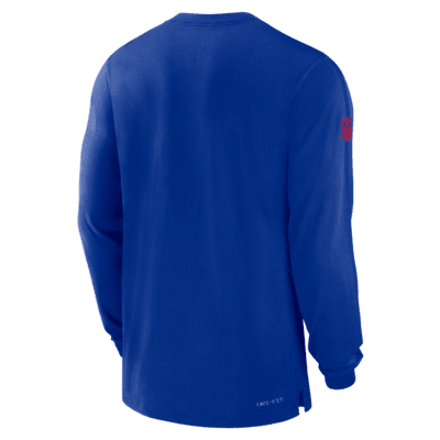 Playera de manga larga Nike Dri-FIT para hombre Buffalo Bills Sideline Player Team Issue