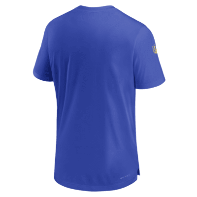 Nike Men's Dri-Fit Sideline Team (NFL Los Angeles Rams) T-Shirt in Blue, Size: Small | 00LS4NP95-076