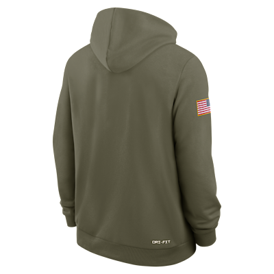 West Virginia 2025 Military Appreciation Men's Nike Dri-FIT College Pullover Hoodie