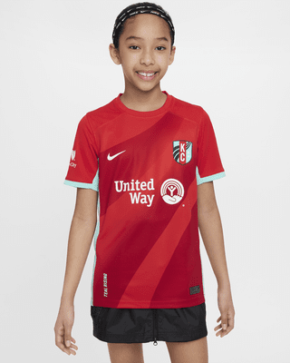 Подростковые джерси Kansas City Current 2024 Stadium Primary Big Kids' Nike Dri-FIT NWSL Replica Jersey