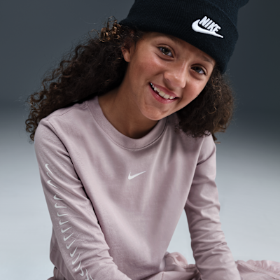 Nike Sportswear Older Kids' (Girls') Cropped Long-Sleeve T-Shirt