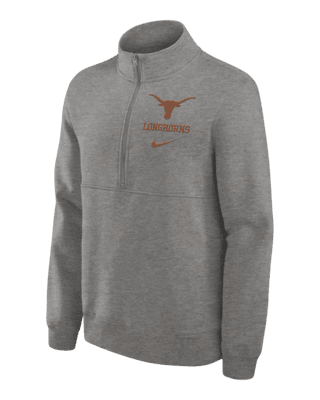 Мужские  Texas Longhorns Primetime Club Nike College 1/2-Zip Crew