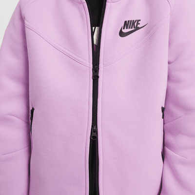 Nike Sportswear Tech Fleece Big Kids' (Girls') Full-Zip Hoodie