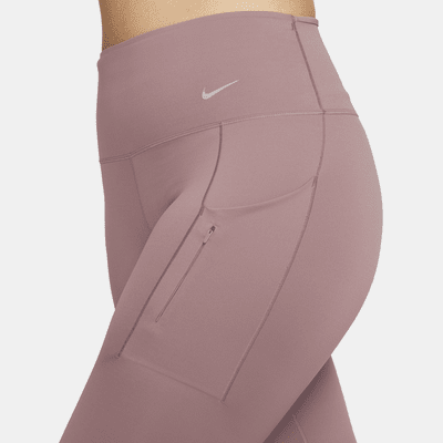 Leggings de tiro alto de 7/8 de sujeción firme con bolsillos para mujer Nike Go