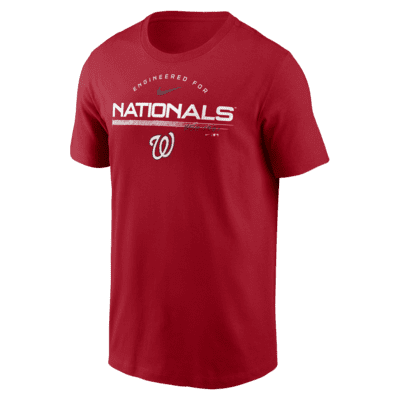 Nike Tee Athletic Cut Washington Nationals Gray T-Shirt Size M