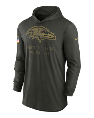 Мужские  Baltimore Ravens Salute to Service Sideline Men’s Nike Dri-FIT NFL Long-Sleeve Hooded Top