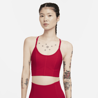 Red longline sports bra Clearance