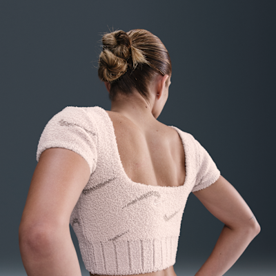 Nike Sportswear Phoenix Cozy Bouclé Women's Slim Short-Sleeve Cropped Knit Top