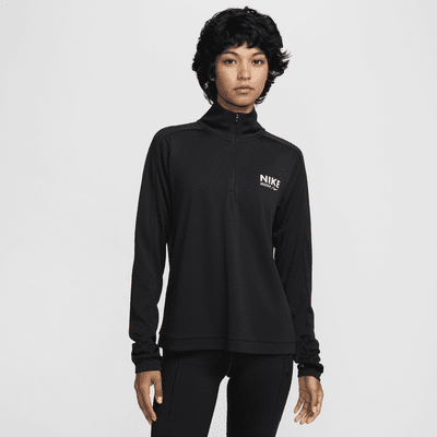 Top da running Dri-FIT con zip a 1/4 Nike Pacer – Donna