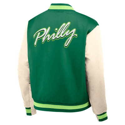 Philadelphia Eagles Rewind Legacy Men's Nike NFL Full-Snap Bomber Jacket