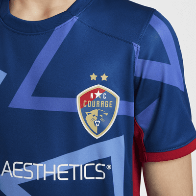 Jersey Nike Dri-FIT de la NWSL tipo réplica para niños talla grande North Carolina Courage 2024 Stadium Primary