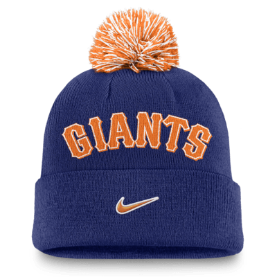 Gorro con dobladillo y pompón Nike de la MLB para hombre San Francisco Giants Peak