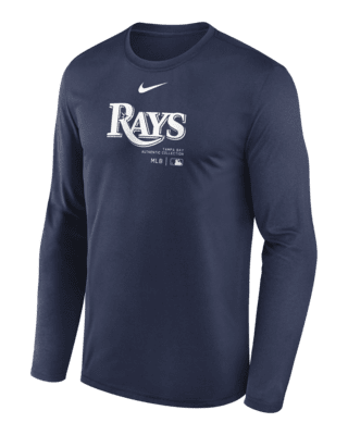 Мужская футболка Tampa Bay Rays Authentic Collection Practice Nike Dri-FIT MLB Long-Sleeve