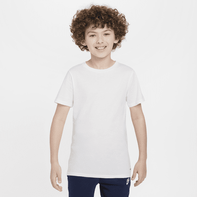 Camisetas interiores con cuello redondo para niños talla grande (paquete de 2) Nike