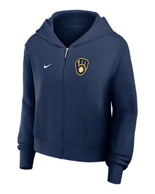 Женское худи Milwaukee Brewers Women’s Nike MLB Full-Zip Hoodie