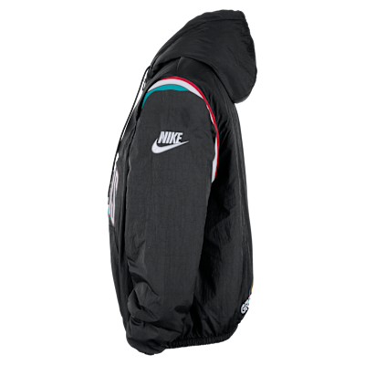 Sudadera con gorro de medio cierre Nike Therma-FIT de la NBA para hombre Memphis Grizzlies Hardwood Clasics