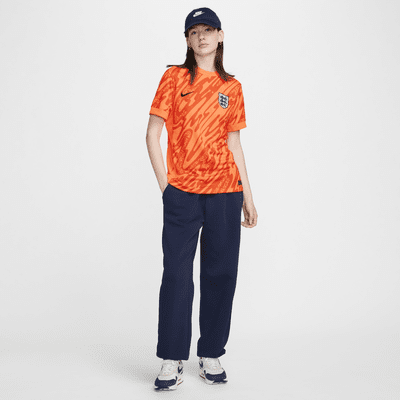 England 2024 Stadium Goalkeeper Nike Replika Kurzarm-Fußballtrikot mit Dri-FIT-Technologie für Damen