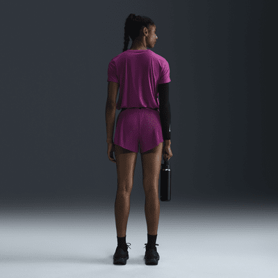 Haut de running à motif et manches courtes Dri-FIT Nike One pour femme