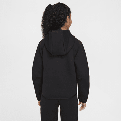 Rozpinana bluza z kapturem dla dużych dzieci (dziewcząt) Nike Sportswear Tech Fleece