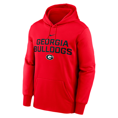 Georgia Team Stacked Men’s Nike Therma College Pullover Hoodie