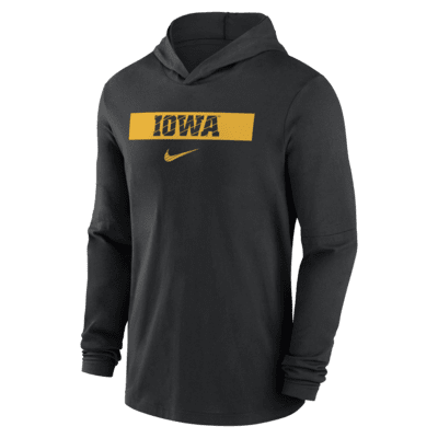 Iowa Hawkeyes Sideline Men's Nike Dri-FIT College Long-Sleeve Hooded Top