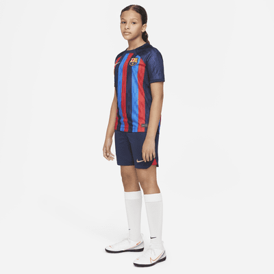 Shorts de fútbol Nike Dri-FIT para niños talla grande del FC Barcelona local 2022/23 Stadium