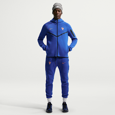 Nike FFF Tech Fleece Windrunner Nike Tam Boy Fermuarlı Erkek Kapüşonlu Futbol Üstü görsel 4