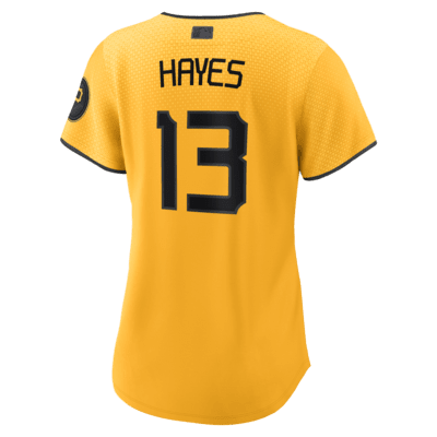 MLB Pittsburgh Pirates City Connect (Ke'Bryan Hayes) Women's Replica Baseball Jersey