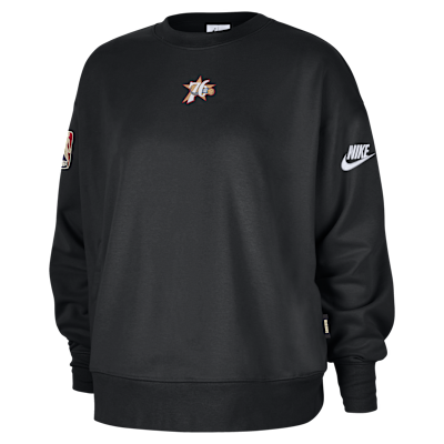 Philadelphia 76ers Hardwood Classics Women's Nike NBA Phoenix Fleece Premium Crewneck Sweatshirt