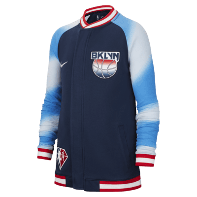 Brooklyn Nets Showtime Nike Dri-FIT NBA-Langarmjacke für ältere Kinder