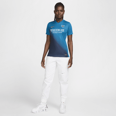 Jersey Nike Dri-FIT de la NWSL replica del Chicago Red Stars visitante 2024 Stadium para mujer