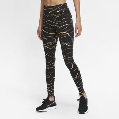 nike leggings with gold