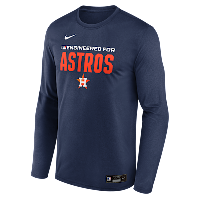 Houston Astros Authentic Collection Team Issue Men's Nike Dri-FIT MLB Long-Sleeve T-Shirt