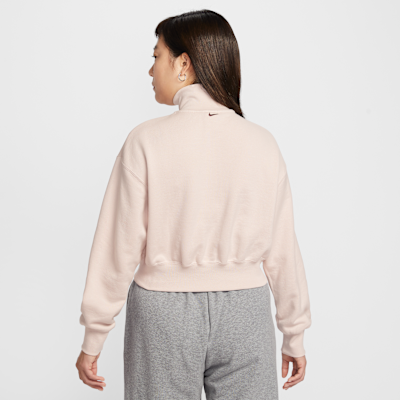 ナイキ スポーツウェア ウィメンズ オーバーサイズド クォータージップ クロップド スウェットシャツ